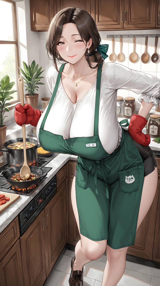 “阿姨和早餐，哪一个更好吃呢❤？”-pixiv插画-作品交流服务