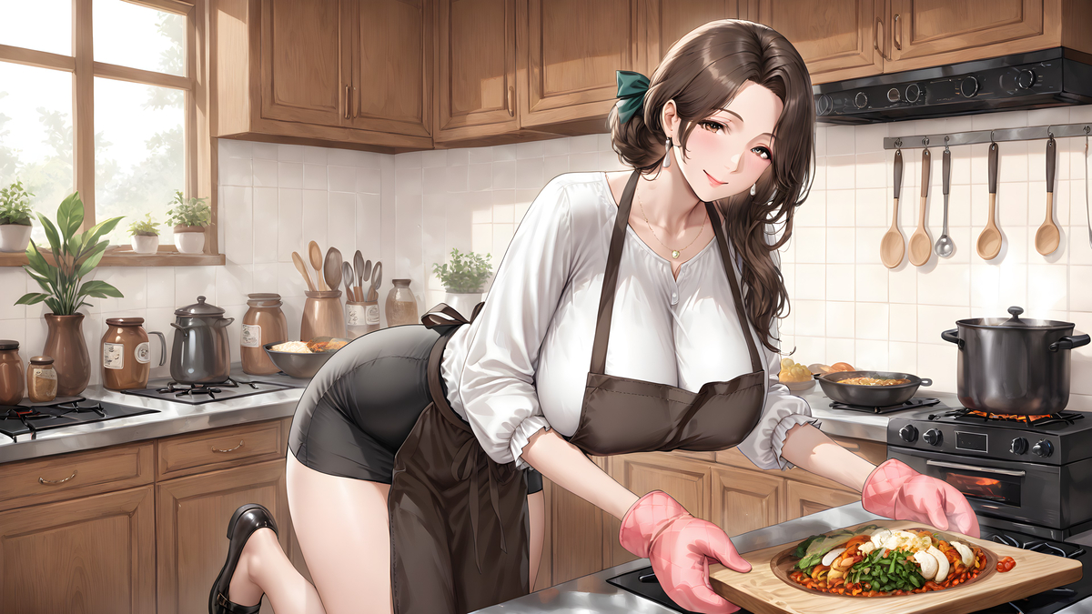 图片[5]-“阿姨和早餐，哪一个更好吃呢❤？”-pixiv插画-作品交流服务