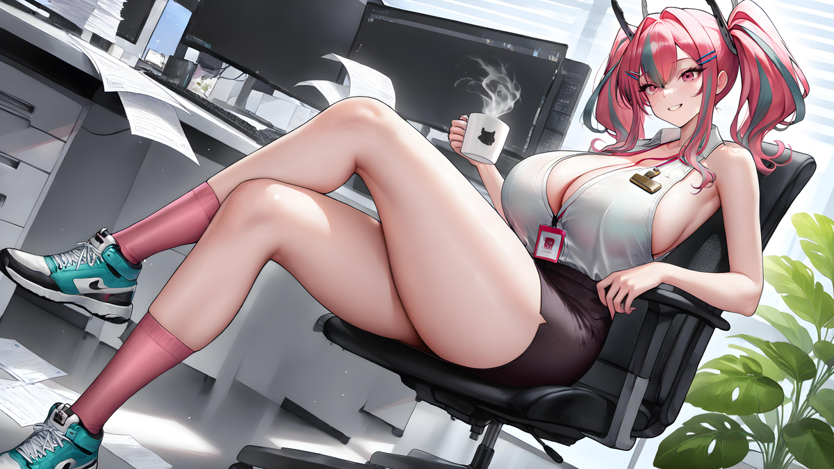 “指挥官～眼睛都盯着我啦？😉”-pixiv插画-作品交流服务