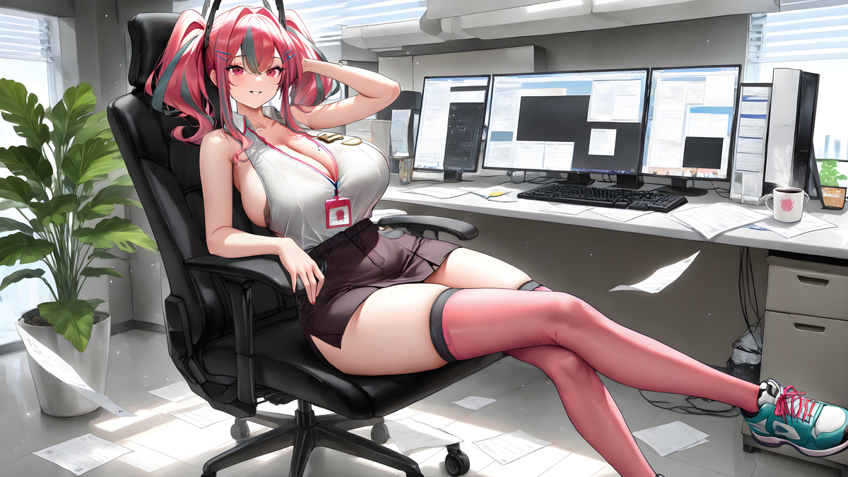 “指挥官～眼睛都盯着我啦？😉”-pixiv插画-作品交流服务