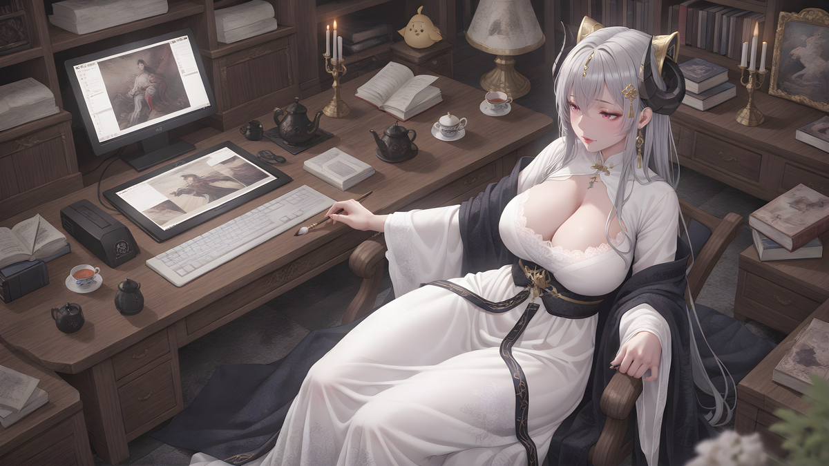 “徒儿，这玩意咋使哩？❤”-pixiv插画-作品交流服务