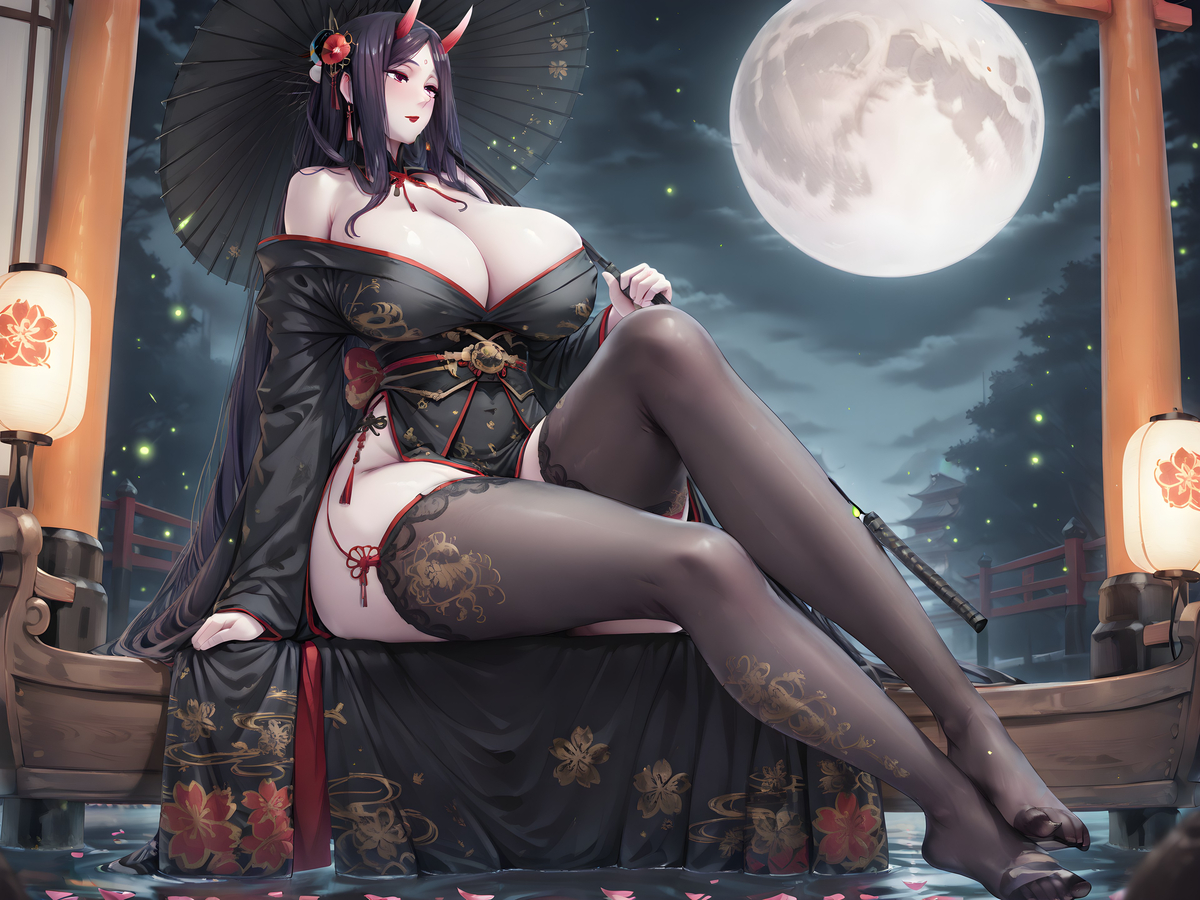 图片[5]-“来陪夜叉妈妈一同赏月❤”-pixiv插画-作品交流服务