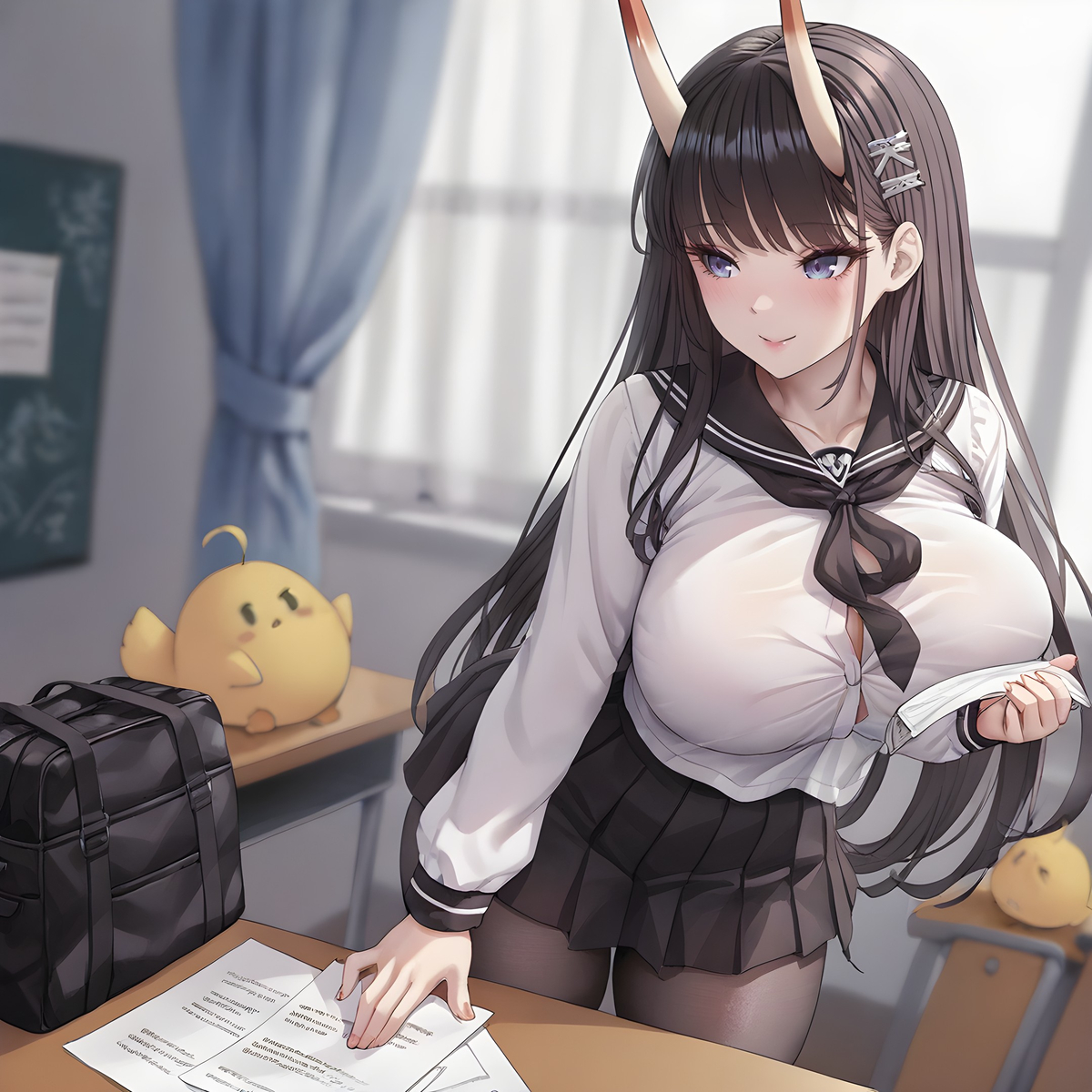 “能代同学，放学来我办公室一趟🤬”-pixiv插画-作品交流服务