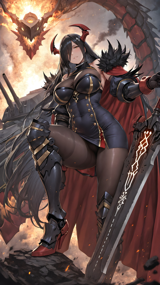 “躲在妈妈后面，我的孩子！🗡”-pixiv插画-作品交流服务