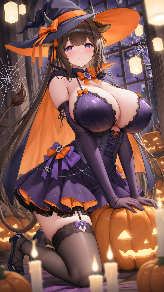 「牛牛❤万圣节魔女」-pixiv插画-作品交流服务