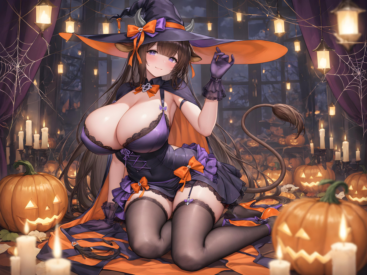 「牛牛❤万圣节魔女」-pixiv插画-作品交流服务