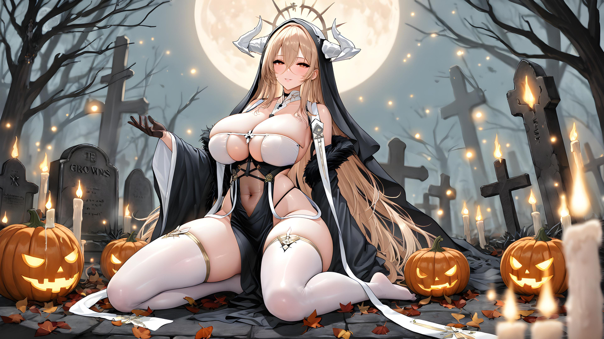 「怨仇❤万圣节修女」-pixiv插画-作品交流服务