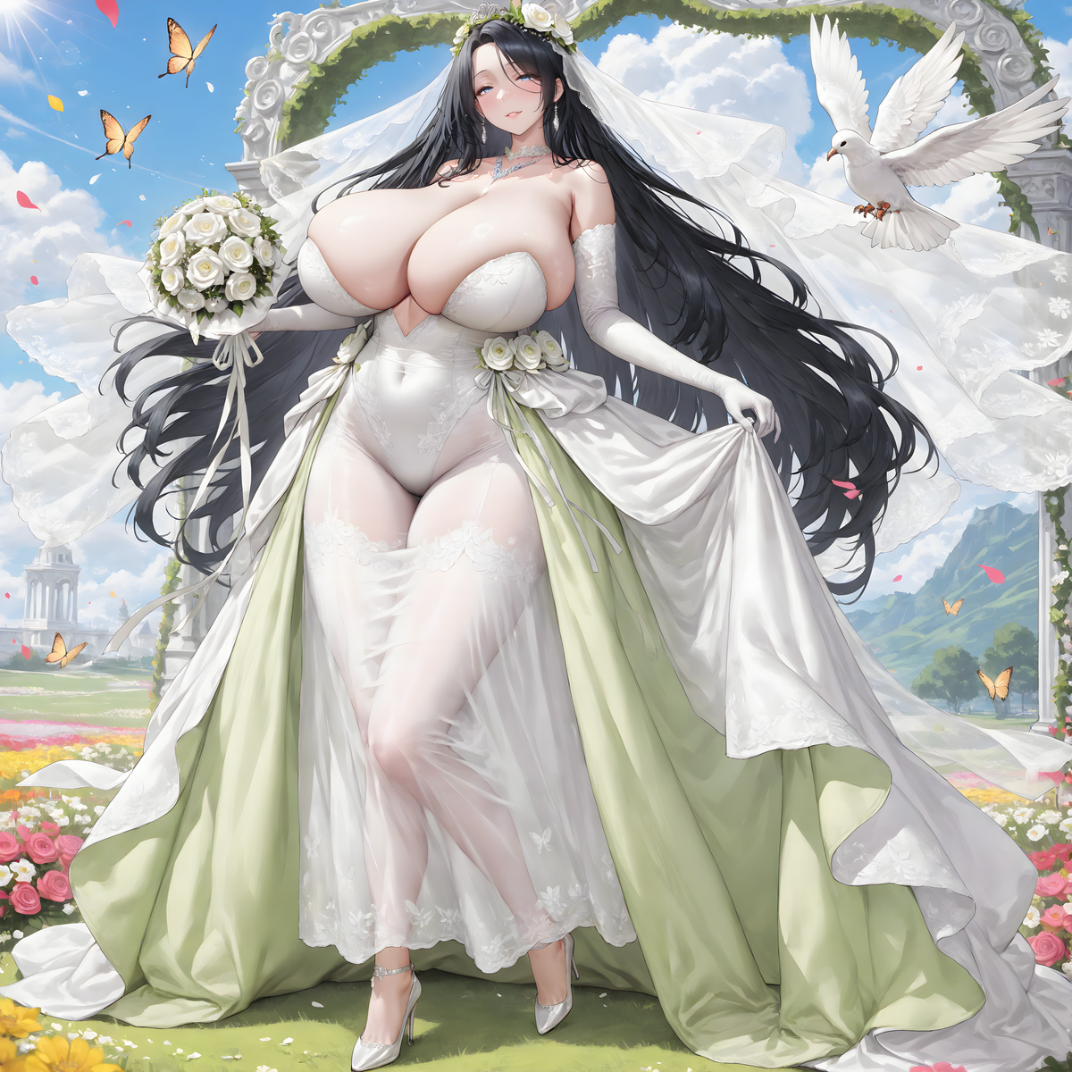 「阿姨の花嫁」-pixiv插画-作品交流服务