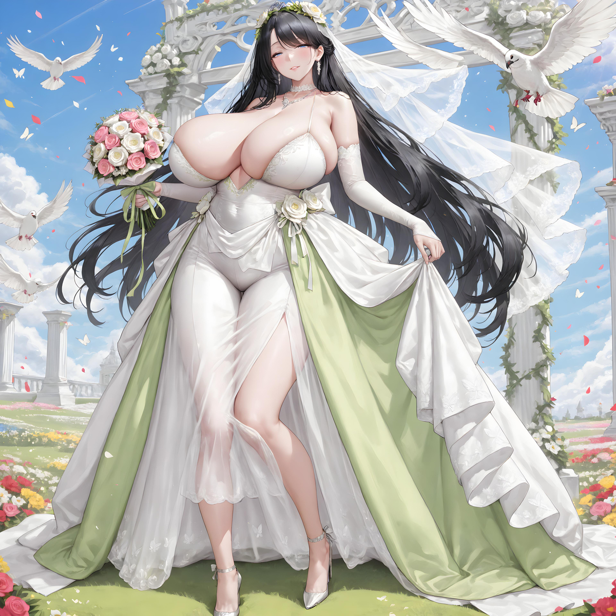 「阿姨の花嫁」-pixiv插画-作品交流服务