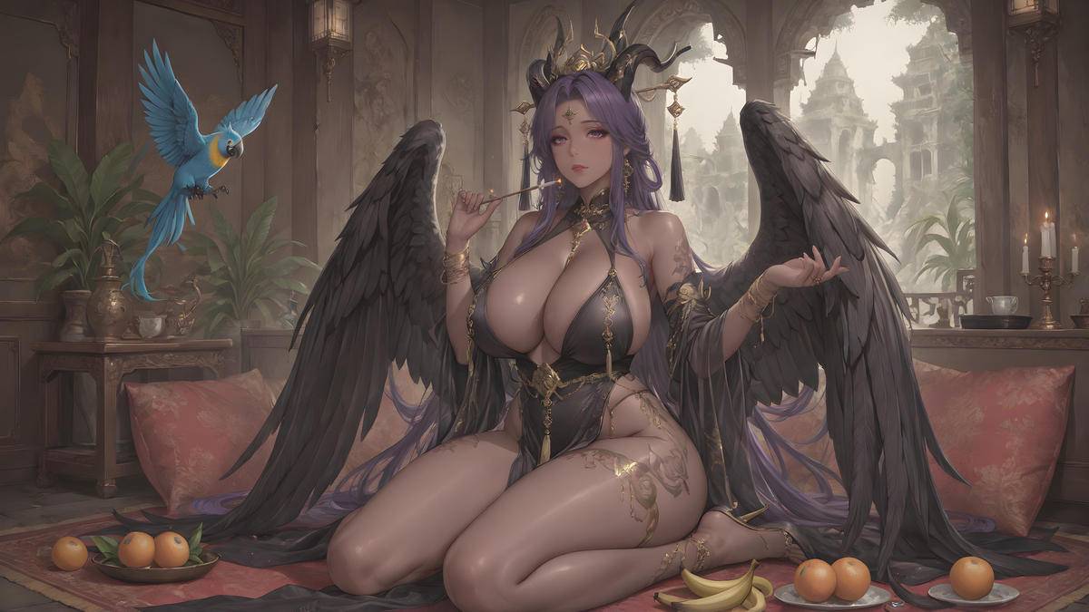 「黑鸦族❤妖女」-pixiv插画-作品交流服务