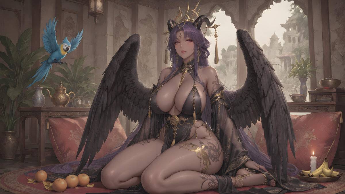「黑鸦族❤妖女」-pixiv插画-作品交流服务