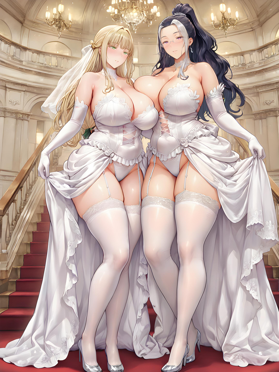 「皇六花校长×露易莎会长❤婚纱」-pixiv插画-作品交流服务