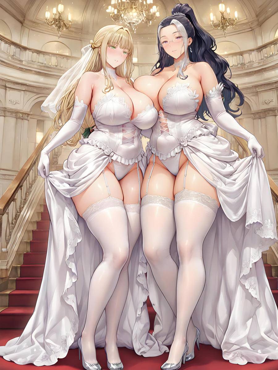 「皇六花校长×露易莎会长❤婚纱」-pixiv插画-作品交流服务