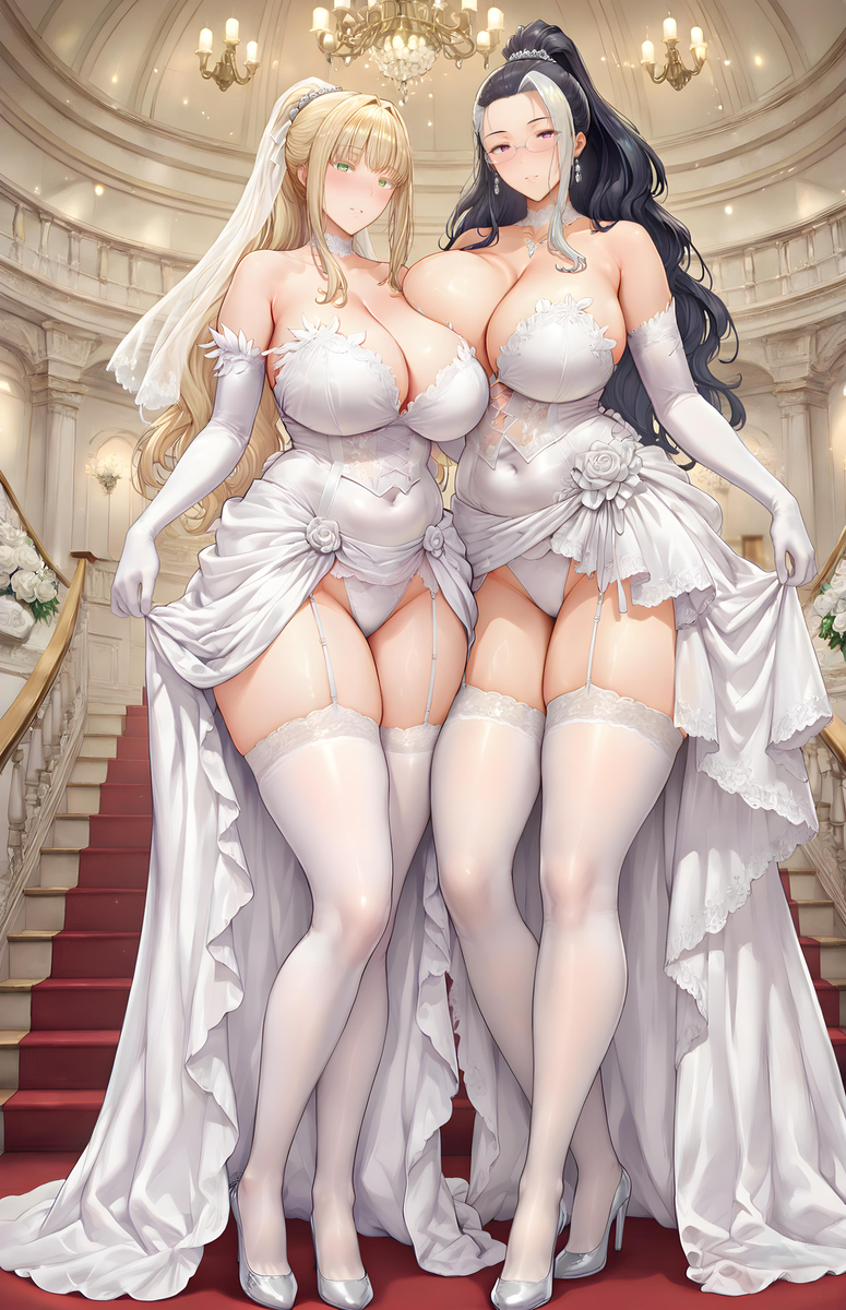 「皇六花校长×露易莎会长❤婚纱」-pixiv插画-作品交流服务