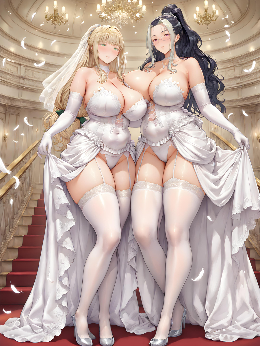 「皇六花校长×露易莎会长❤婚纱」-pixiv插画-作品交流服务