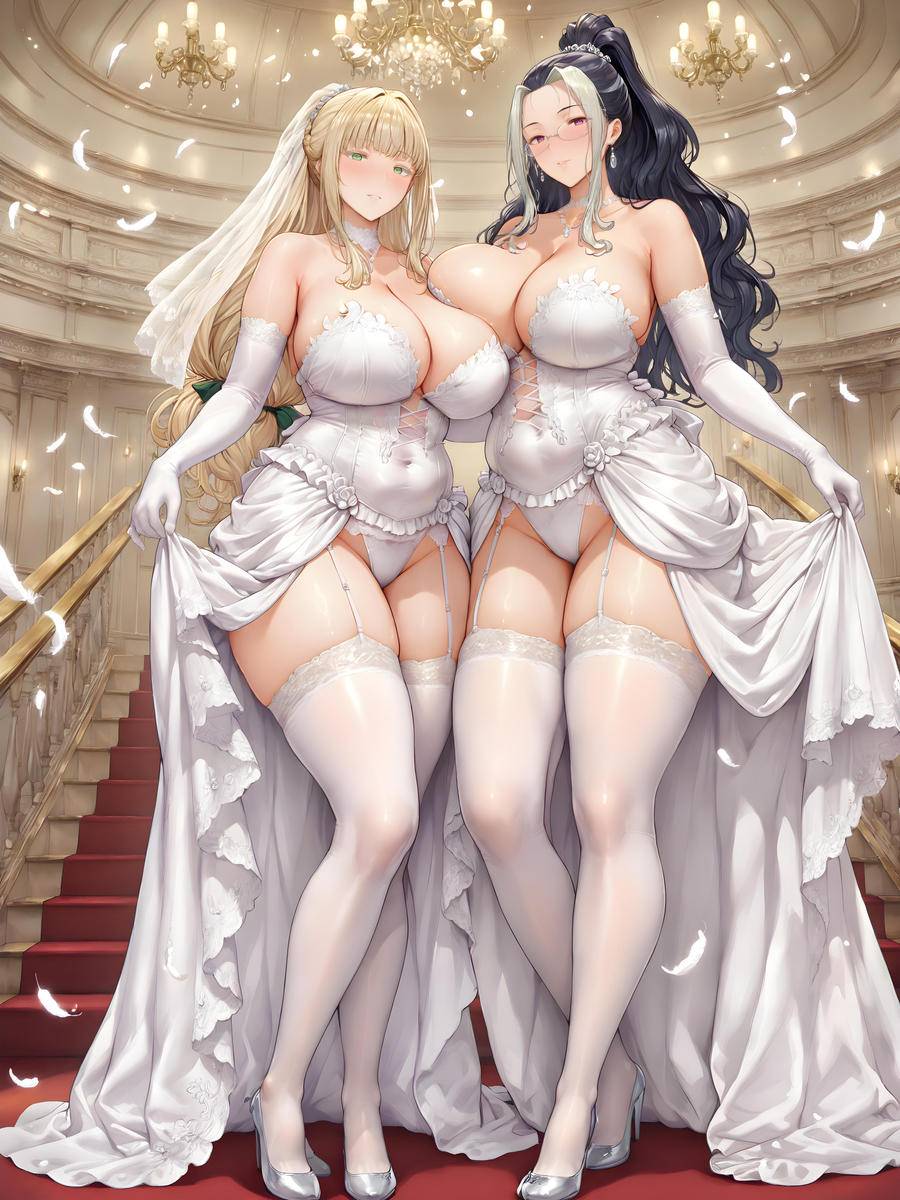 「皇六花校长×露易莎会长❤婚纱」-pixiv插画-作品交流服务