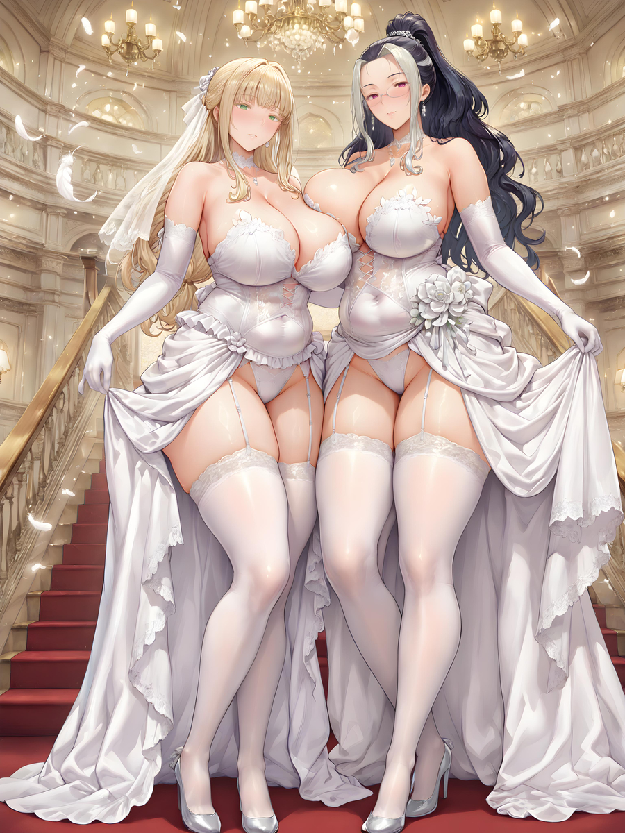 「皇六花校长×露易莎会长❤婚纱」-pixiv插画-作品交流服务