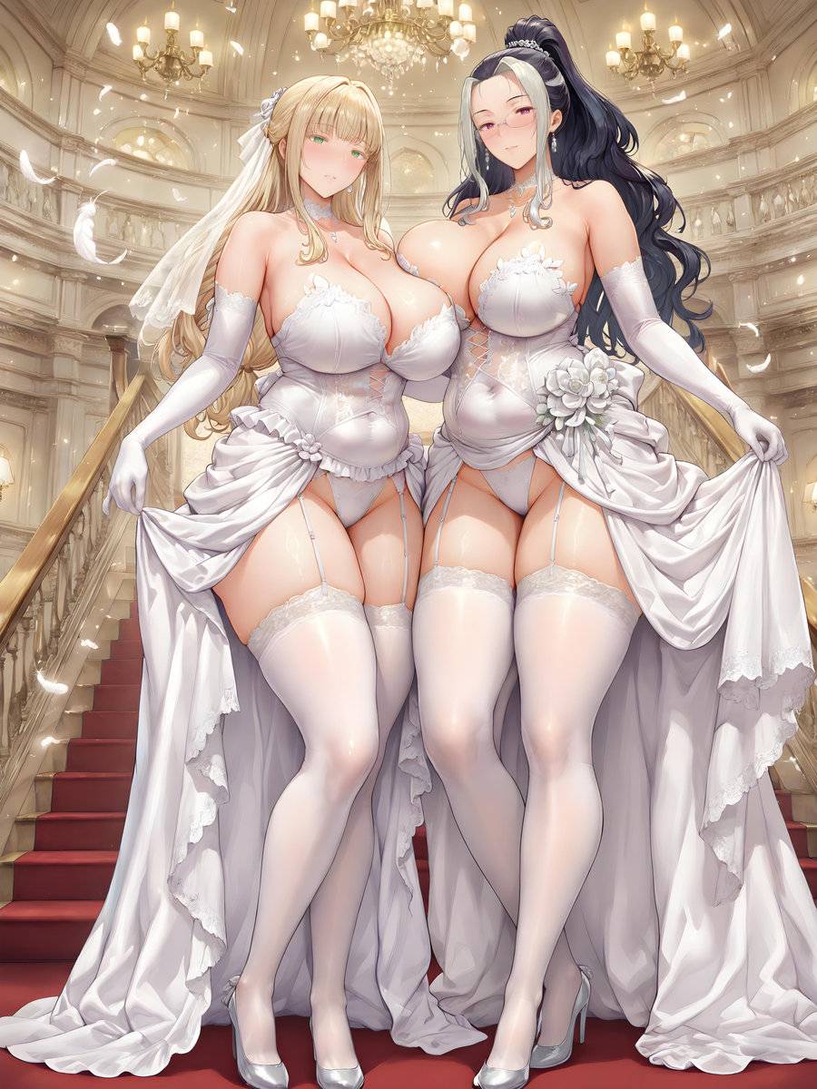 「皇六花校长×露易莎会长❤婚纱」-pixiv插画-作品交流服务