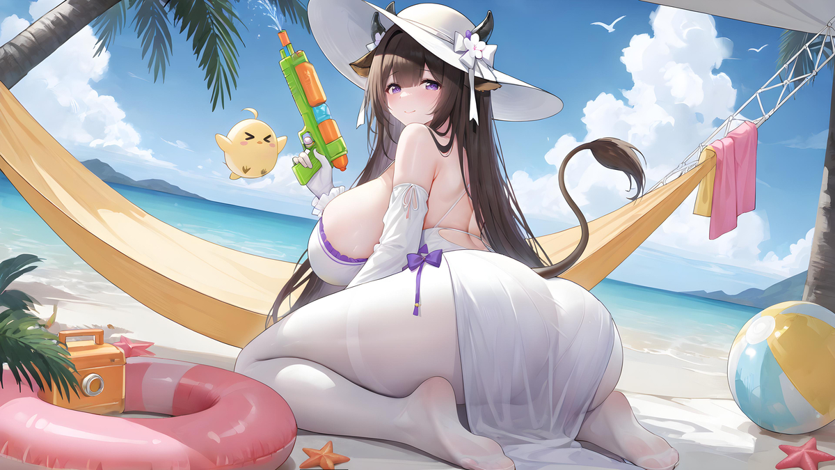 「牛牛的夏日水枪大作战❤」-pixiv插画-作品交流服务