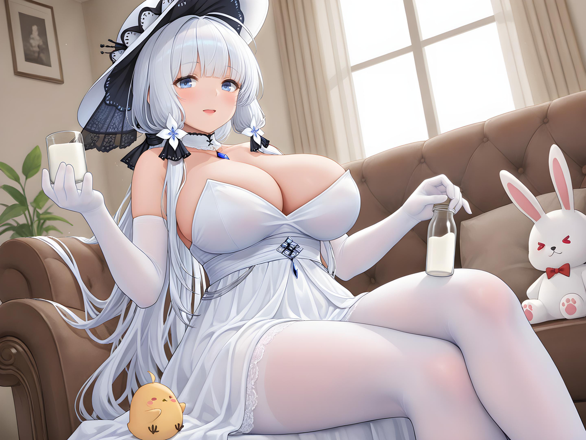 “指挥官，喝奶的时间到了哦❤”-pixiv插画-作品交流服务