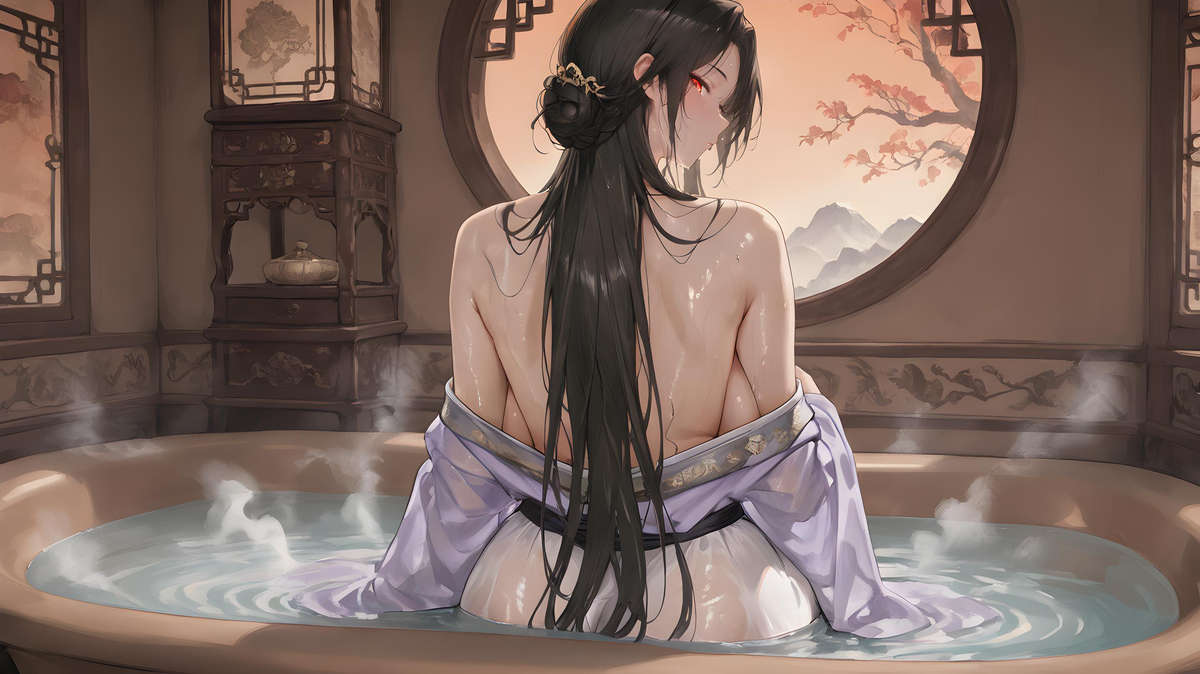 「仙子出浴图」-pixiv插画-作品交流服务