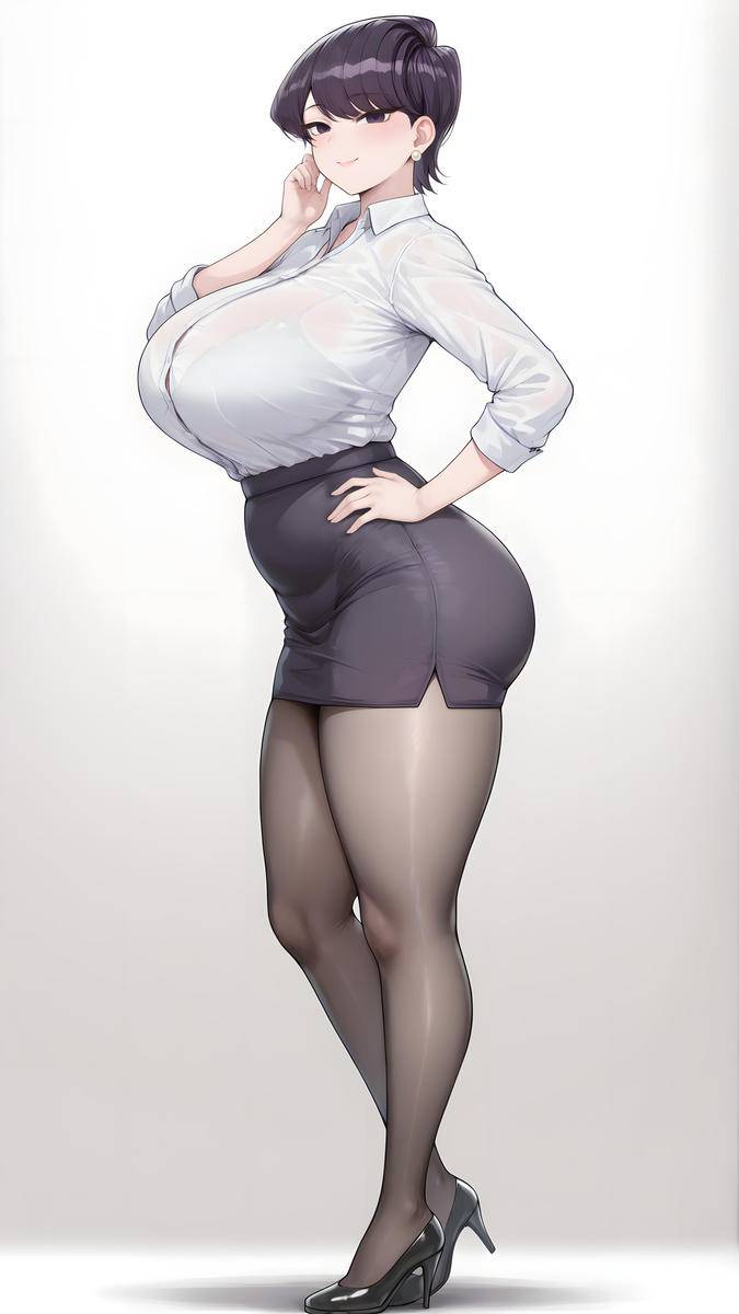 「古见妈妈❤黑丝OL」-pixiv插画-作品交流服务