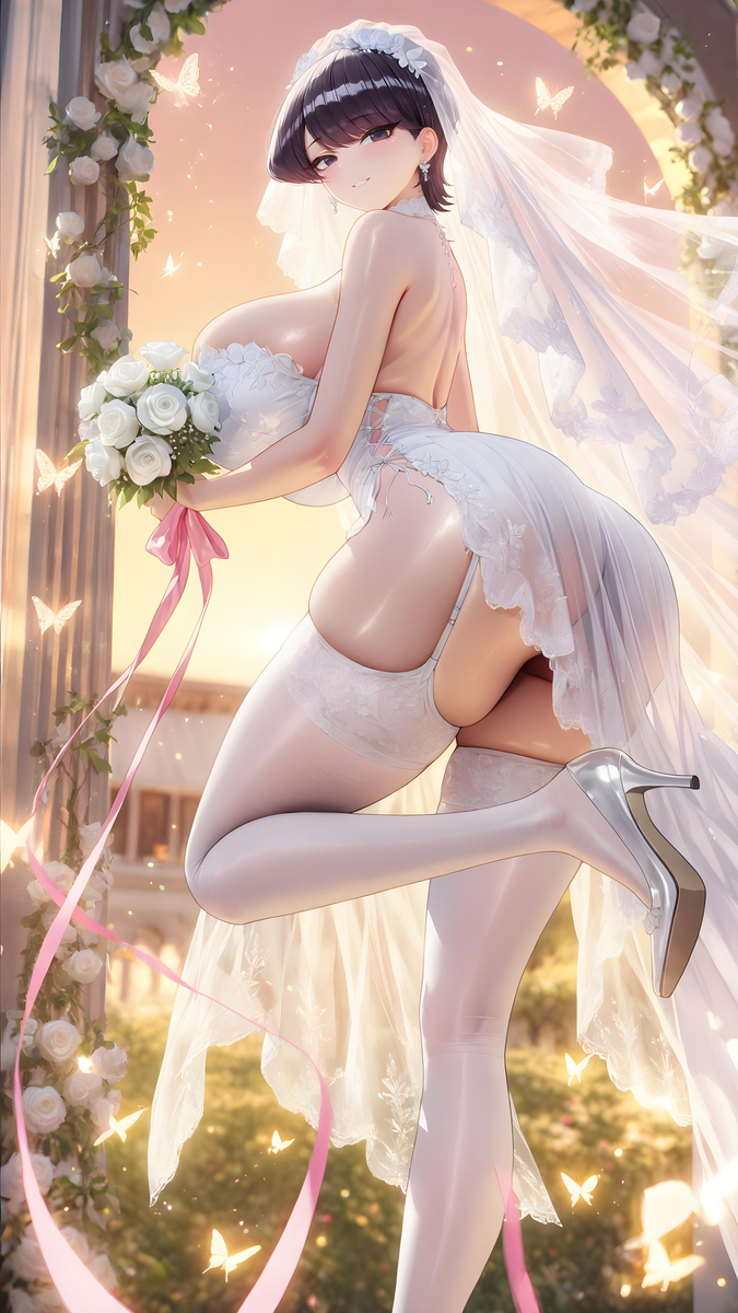 「古见秀子❤花嫁」-pixiv插画-作品交流服务