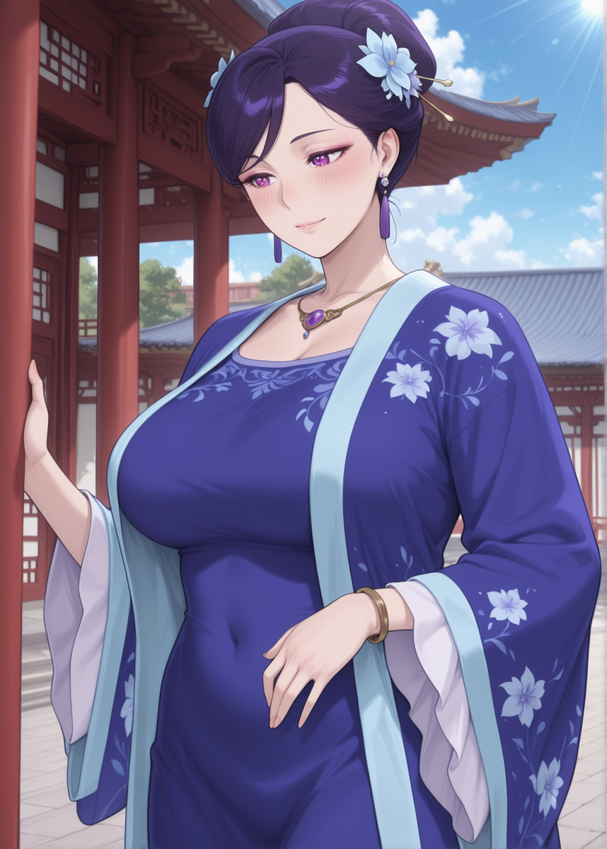 “感谢恩公今天出手相助，不知今晚可否在小女住所小憩一晚♡？”-pixiv插画-作品交流服务