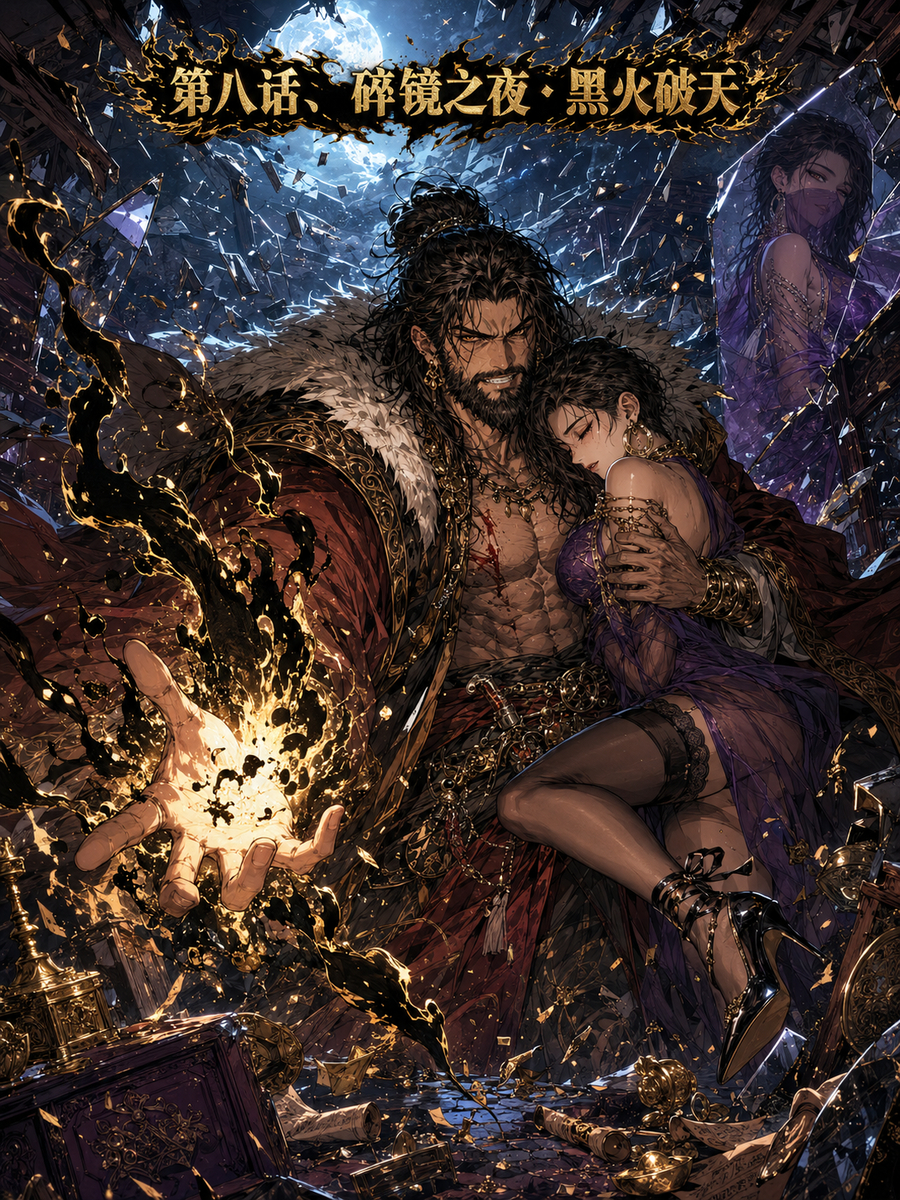 第八话、碎镜之夜·黑火破天-pixiv插画-作品交流服务