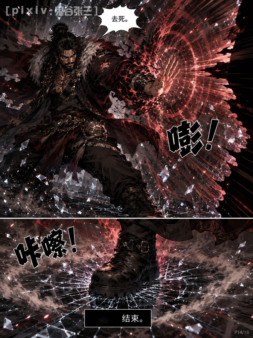 图片[15]-第八话、碎镜之夜·黑火破天-pixiv插画-作品交流服务