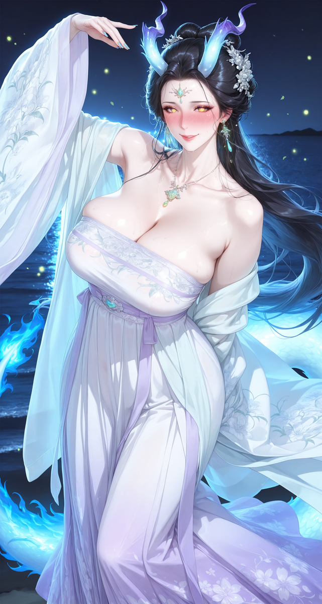 龙女-舞姿-pixiv插画-作品交流服务