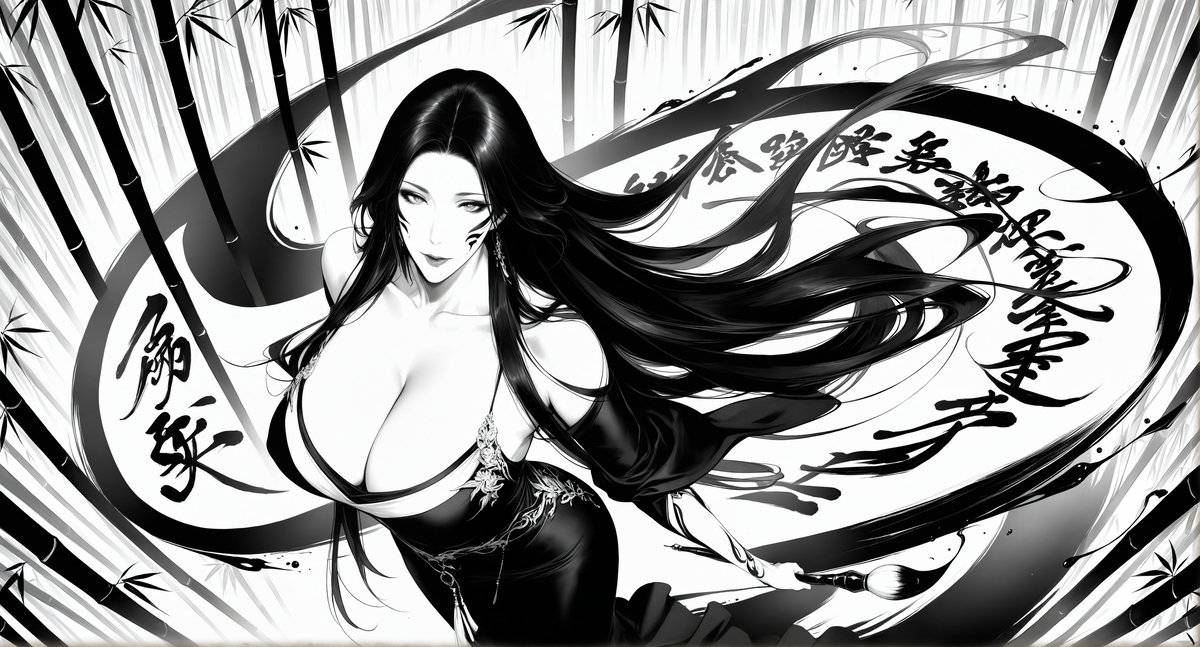 水墨风格试试~-pixiv插画-作品交流服务