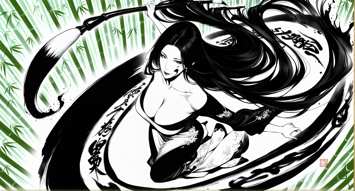 水墨风格试试~-pixiv插画-作品交流服务