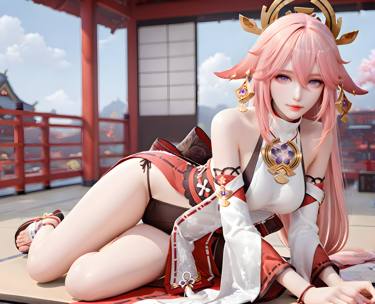 Yae Miko-pixiv插画-作品交流服务