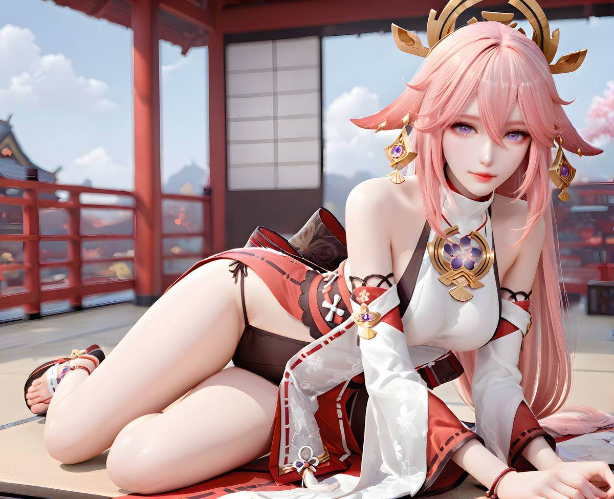 Yae Miko-pixiv插画-作品交流服务