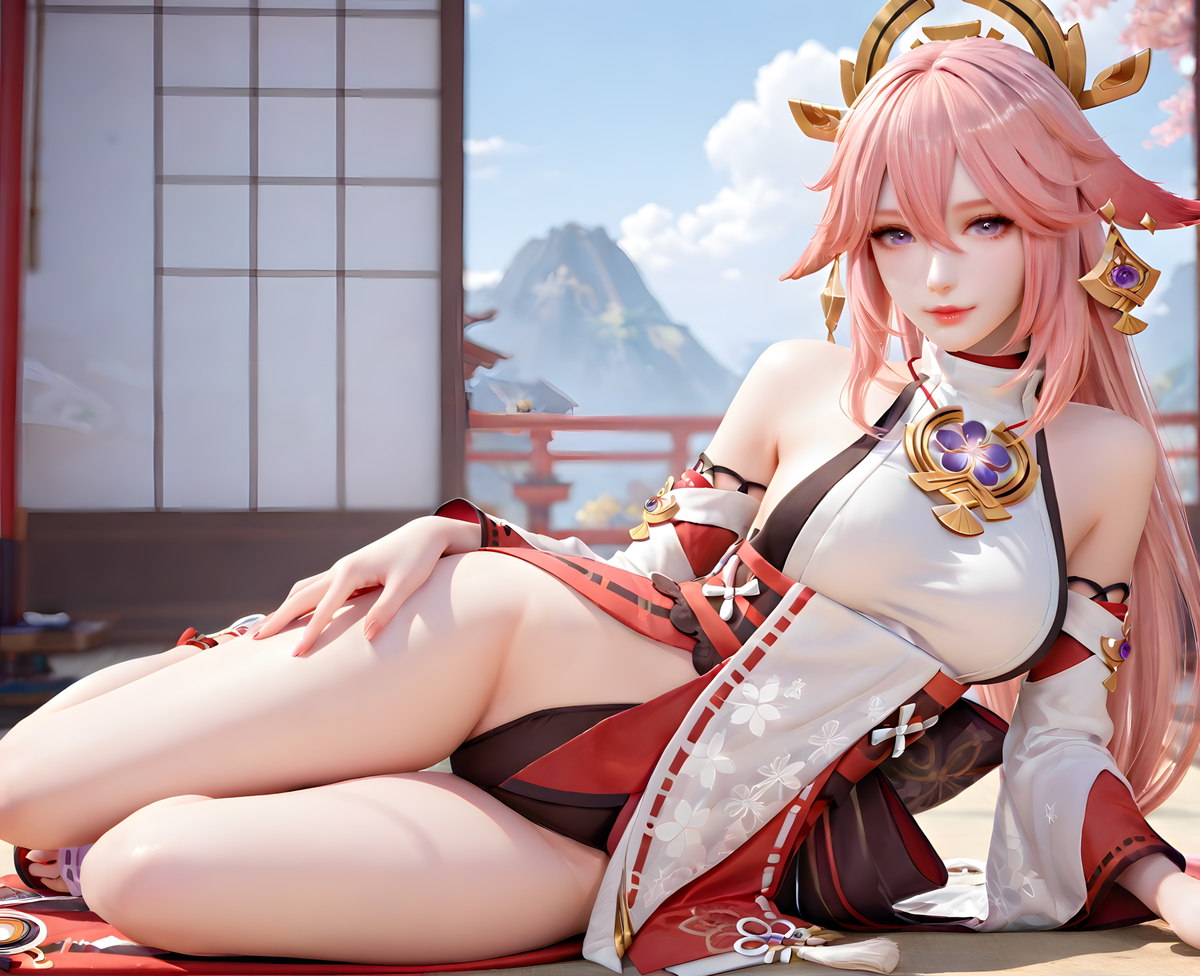 Yae Miko-pixiv插画-作品交流服务