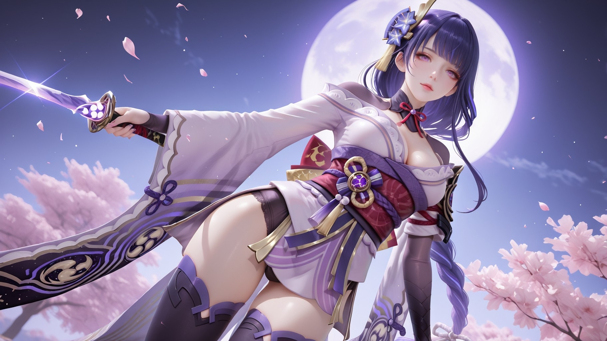 raiden shogun3D-pixiv插画-作品交流服务