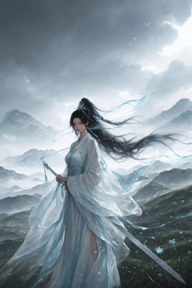 素裳凌广野，长剑揖青山-pixiv插画-作品交流服务