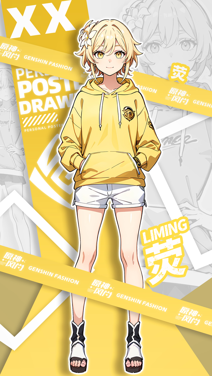 休闲荧妹-pixiv插画-作品交流服务