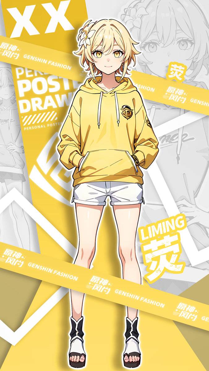 休闲荧妹-pixiv插画-作品交流服务