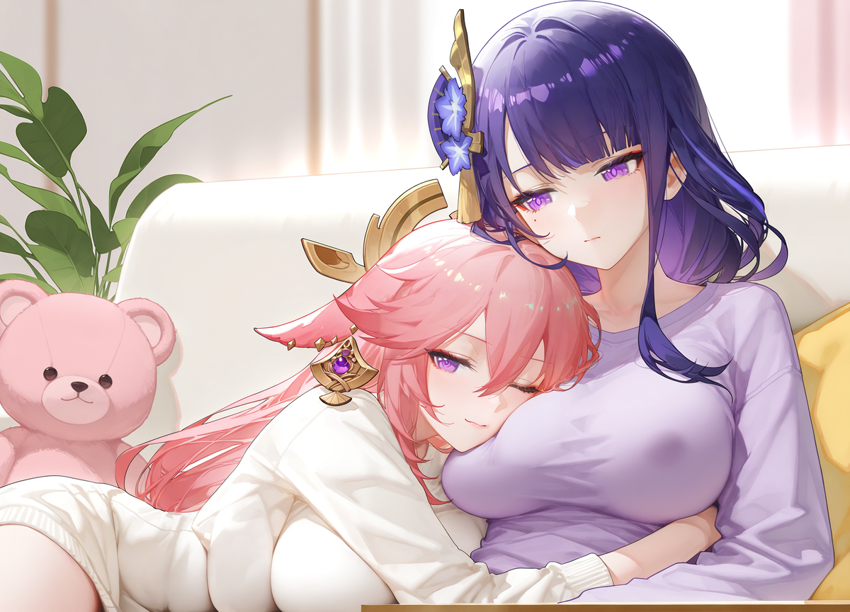 鸣神组贴贴2-pixiv插画-作品交流服务