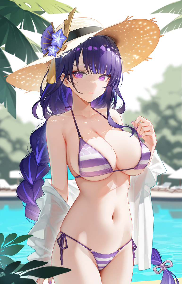 雷电将军的夏日-pixiv插画-作品交流服务