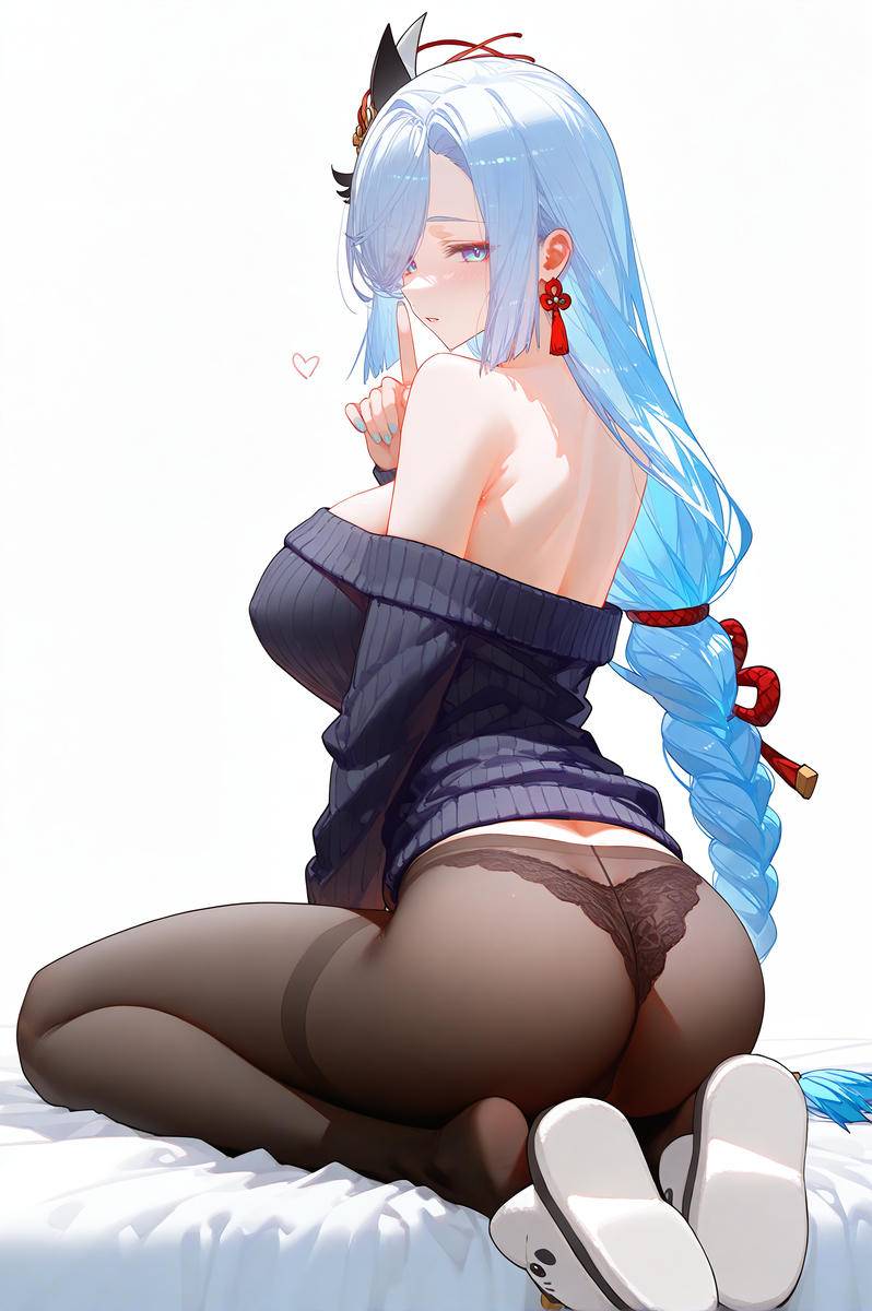申鹤-shenhe-日常服-pixiv插画-作品交流服务