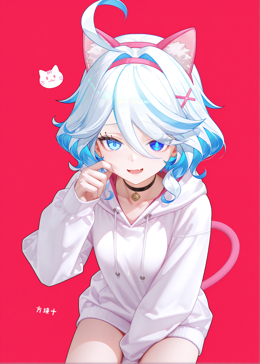 芙宁娜猫猫-pixiv插画-作品交流服务