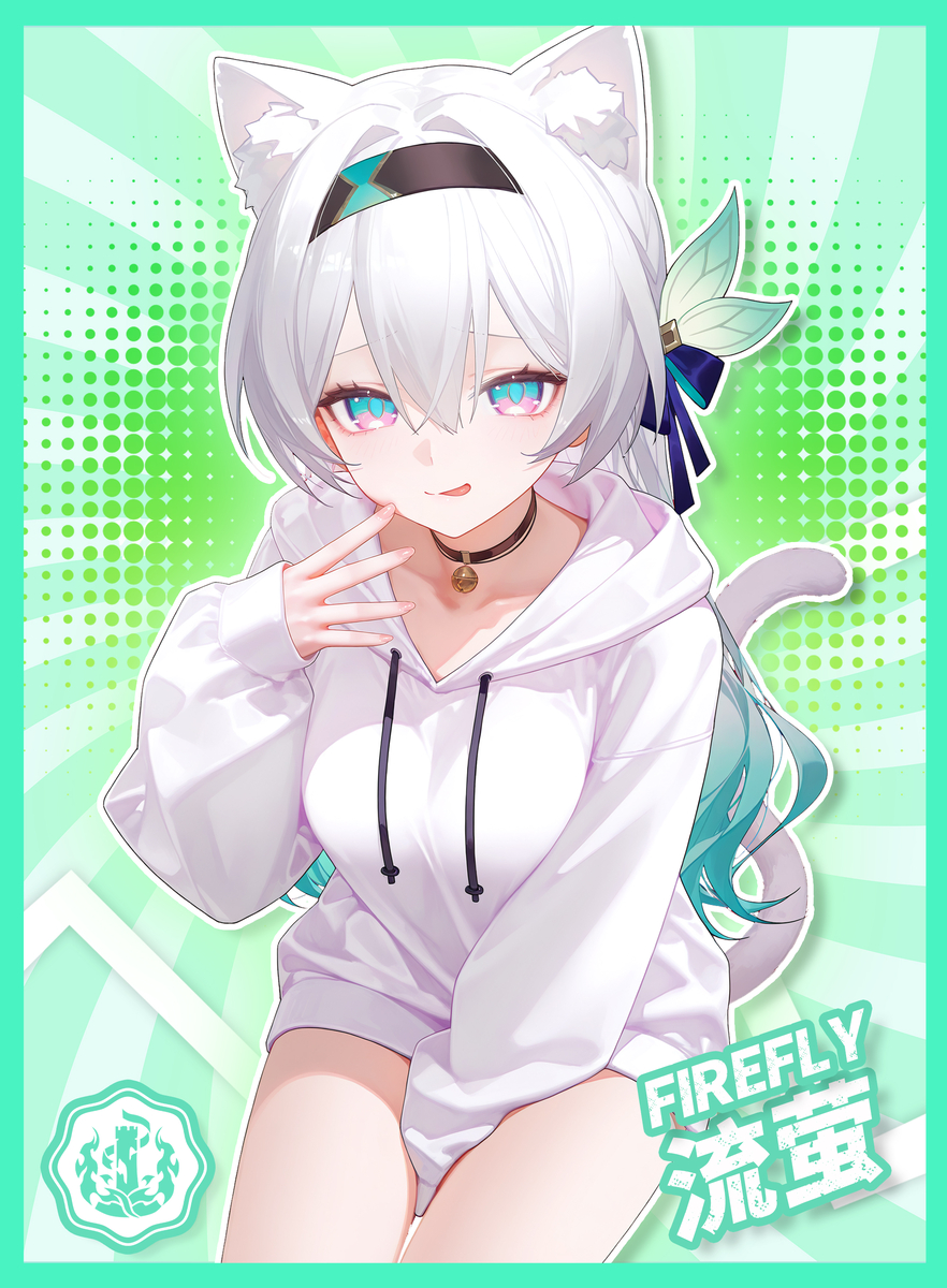 流萤-猫娘-firefly-pixiv插画-作品交流服务