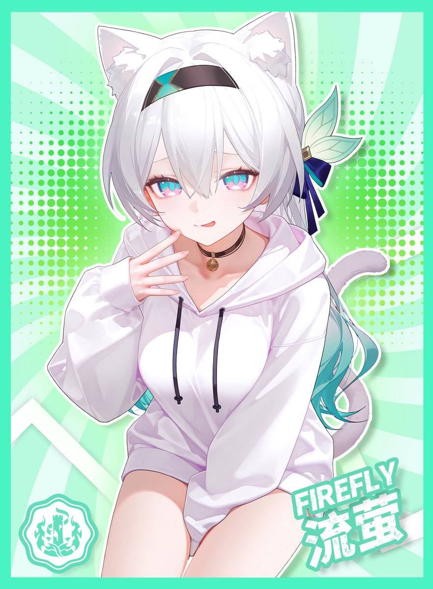 流萤-猫娘-firefly-pixiv插画-作品交流服务