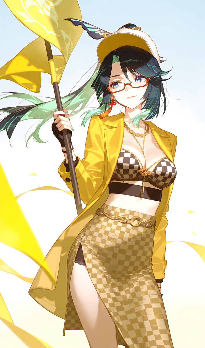 闲云-赛车女郎-pixiv插画-作品交流服务