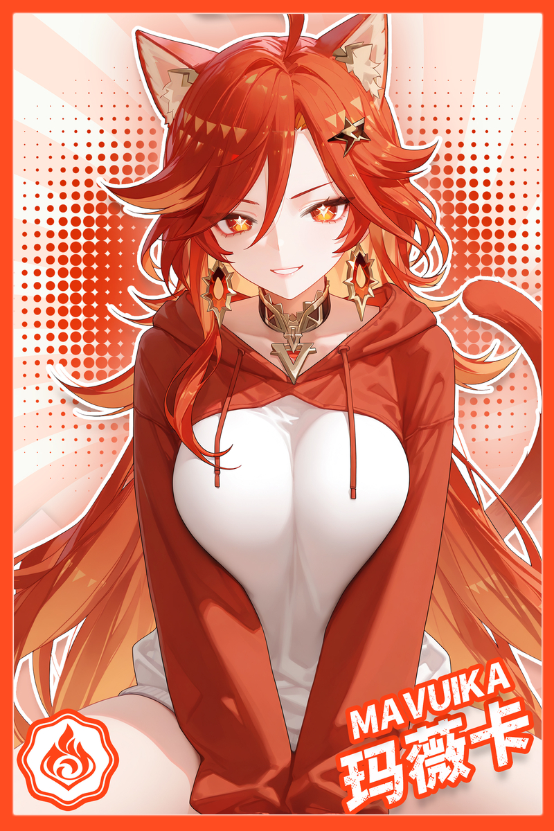 玛薇卡-火神猫娘-pixiv插画-作品交流服务