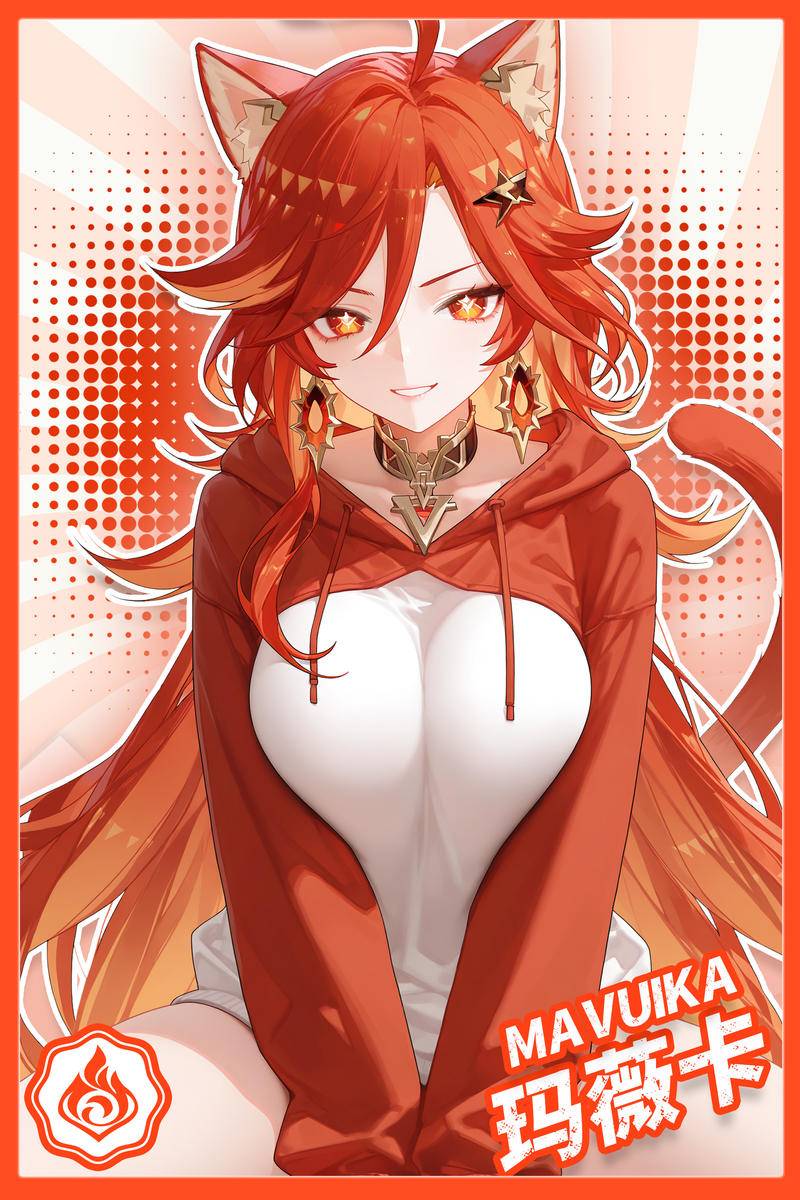 玛薇卡-火神猫娘-pixiv插画-作品交流服务
