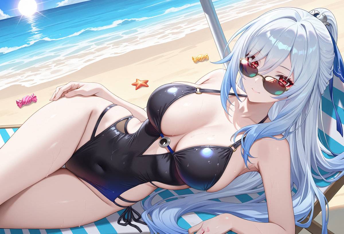 镜流 夏日泳装-pixiv插画-作品交流服务